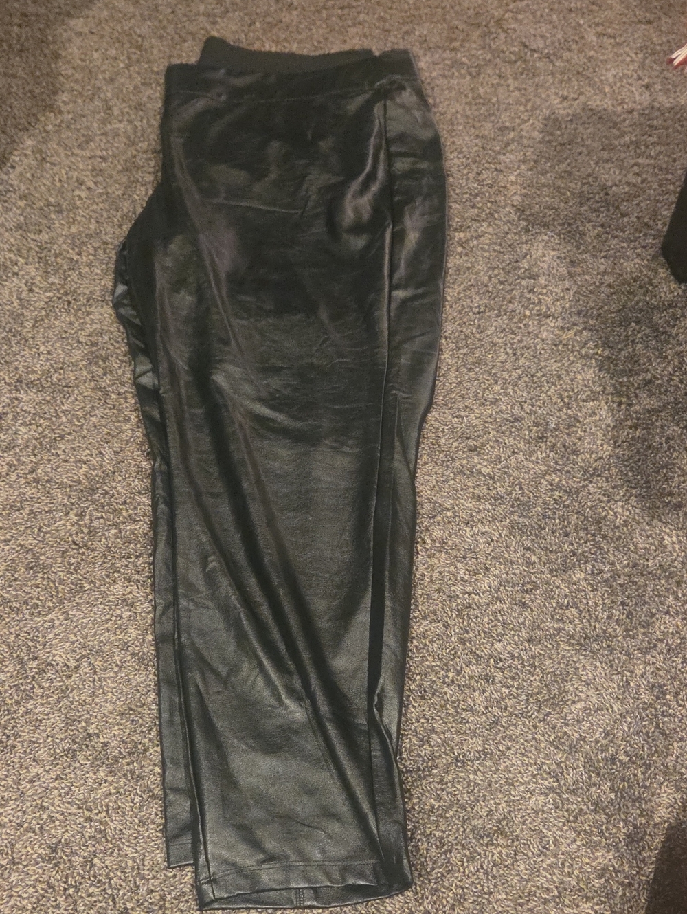 Black Faux Leather Pants- Classic Women's Pants